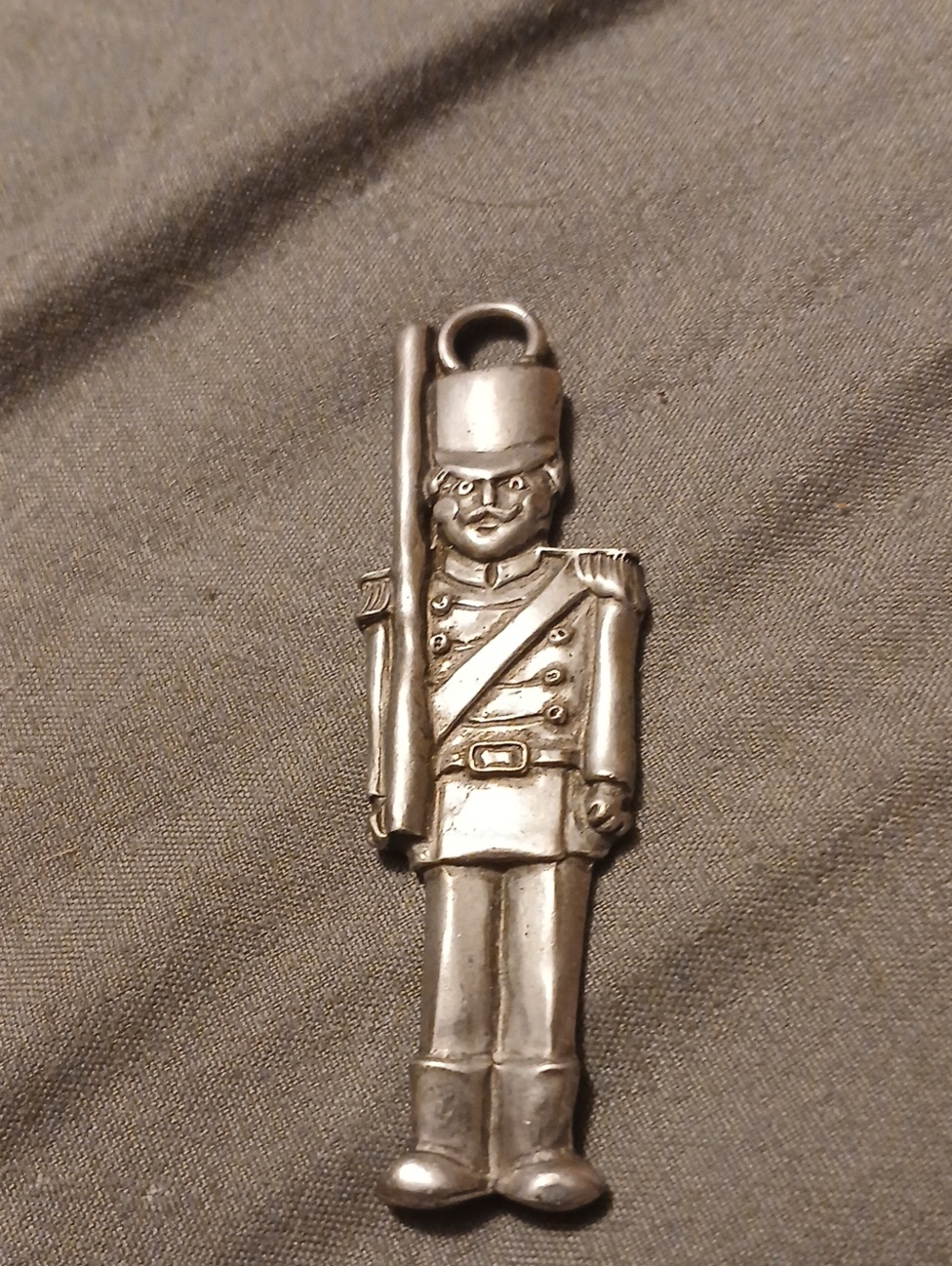 Silver Toy Soldier Ornament Charm - Classic Home Accent